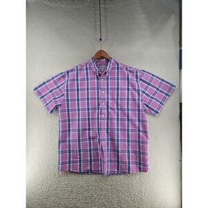 Windham Pointe Mens Button Down  Shirt Short Sleeve Size XXL